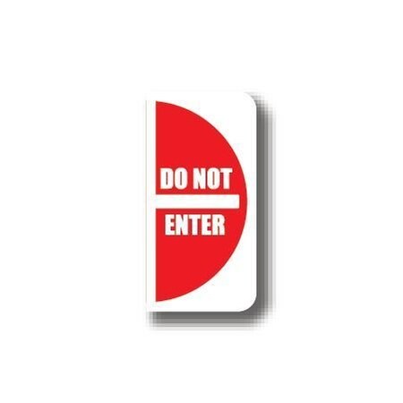 Ergomat 6in x 12in HALF SIGNS - Do Not Enter Left DSV-SIGN 72 #0617LEFT -UEN